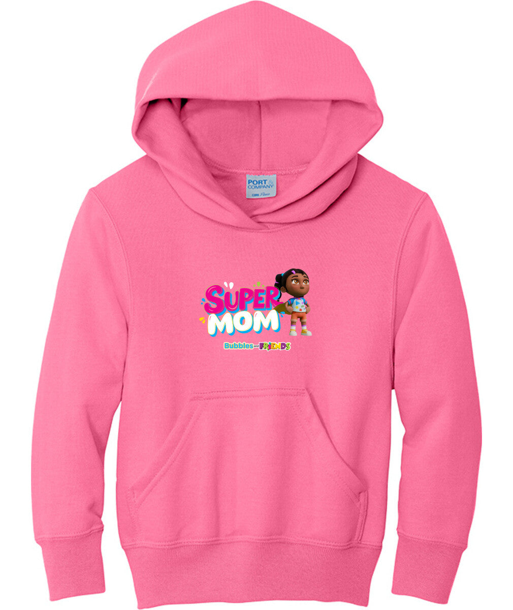 Bubbles & Friends Mothers Day SuperMom Children's Fleece Sweatshirt