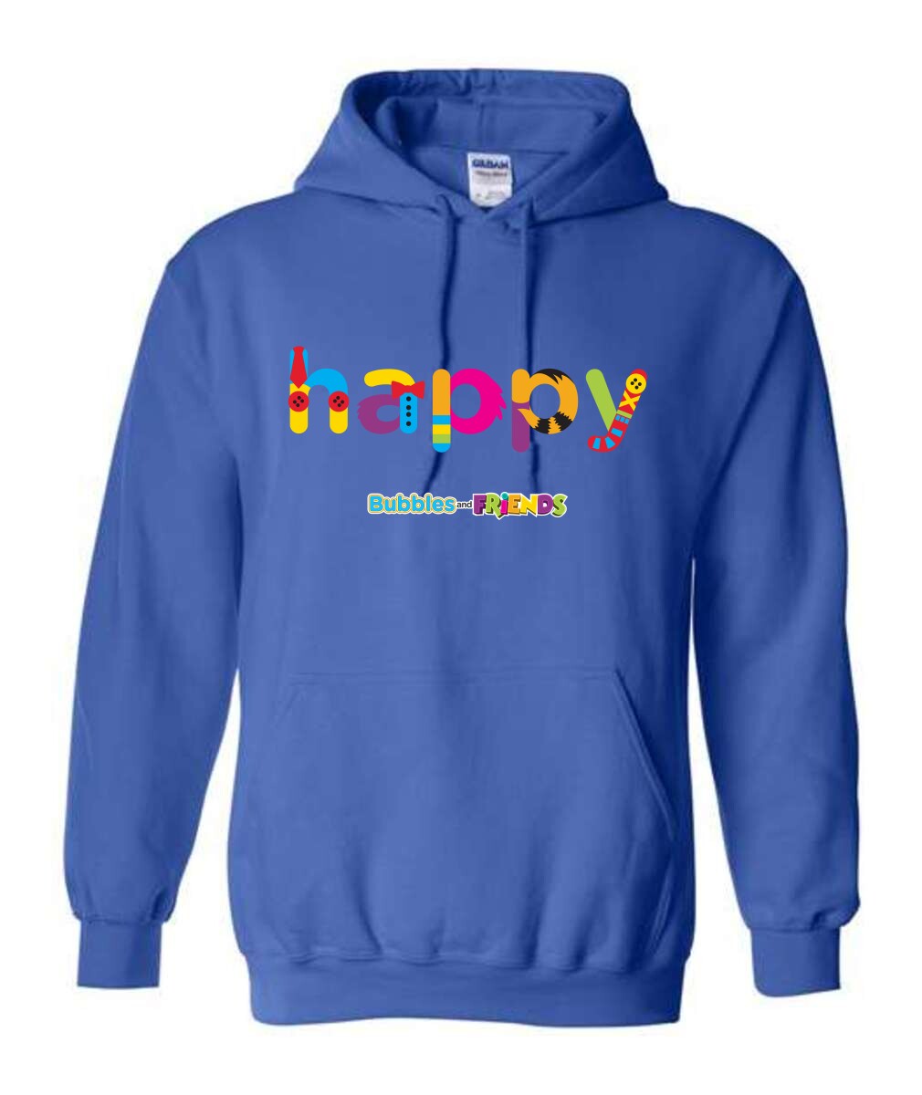 Bubbles & Friends HAPPY Unisex Pullover Hoodie