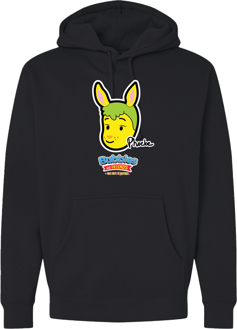 Bubbles & Friends- Friends from Happyville 'Phoebe' Midweight Hooded Sweatshirt