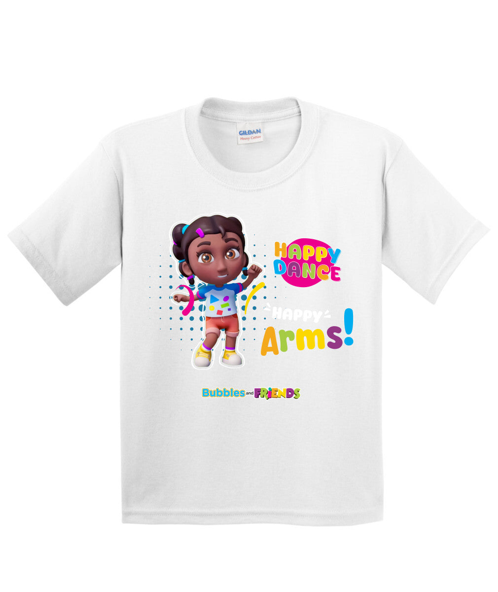 Bubbles and Friends β Happy Dance Collection Happy Arms Children T-Shirt