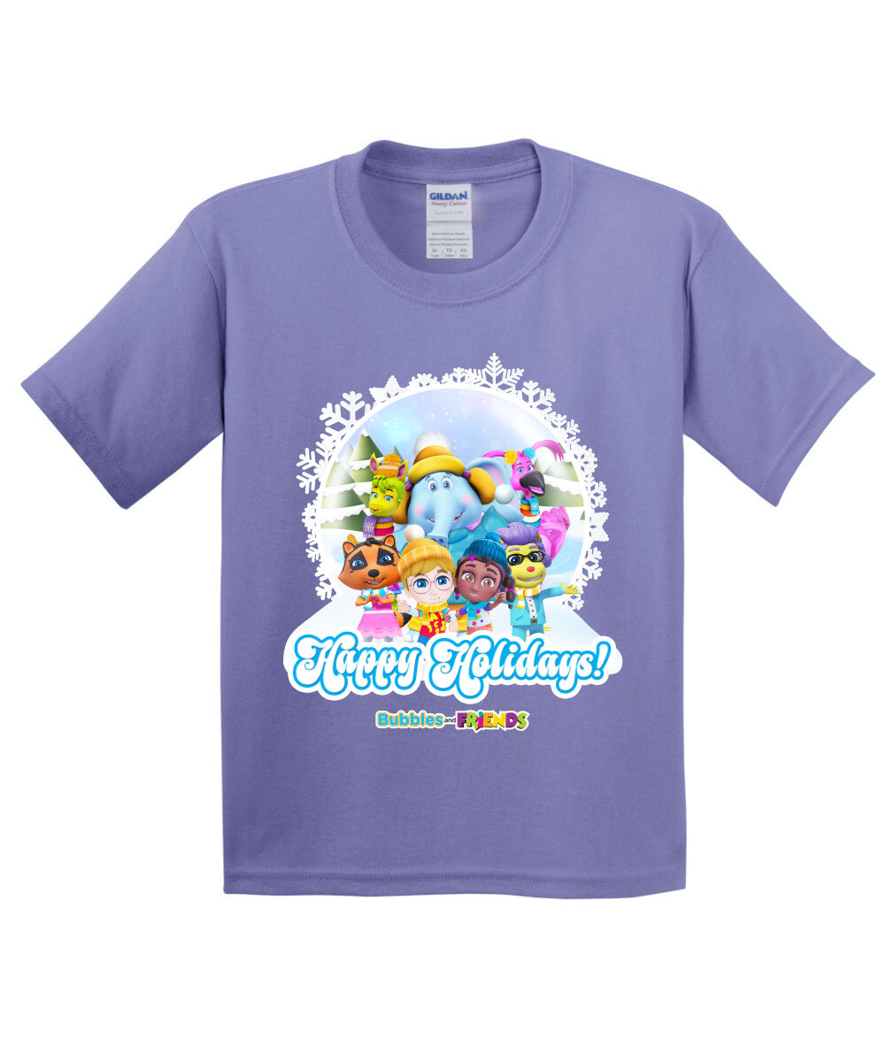 Bubbles & Friends Holiday Childrens T-Shirt- Snowflake