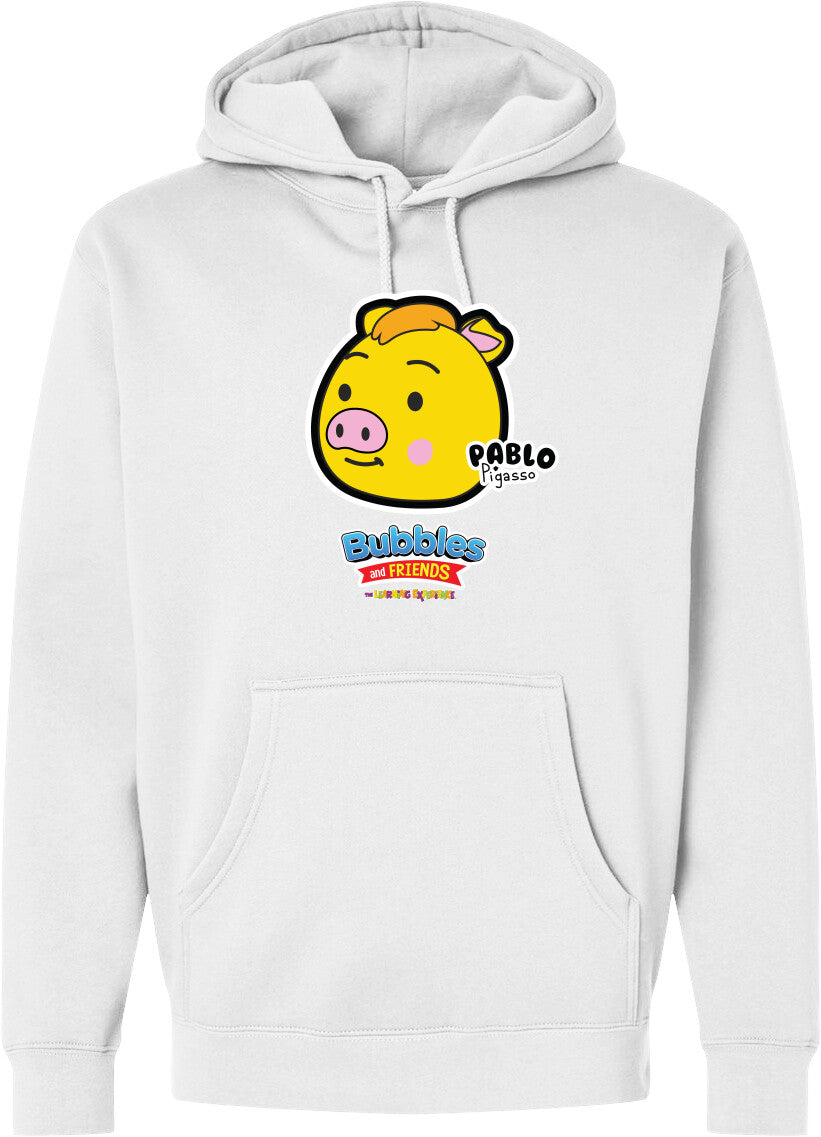 Bubbles & Friends- Friends from Happyville 'Pablo' Midweight Hooded Sweatshirt- Unisex