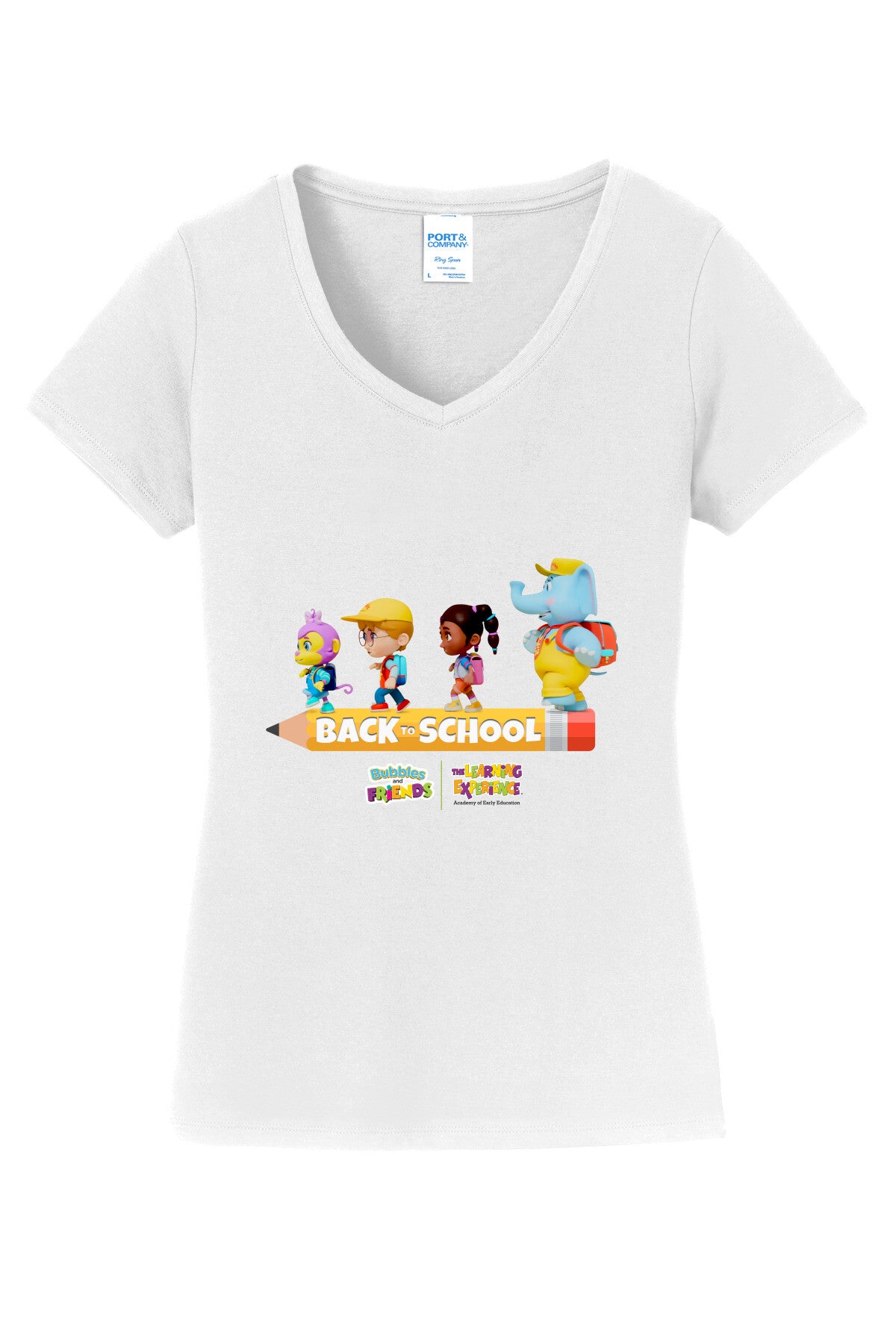 Bubbles & Friend BTS Pencil Walk V-Neck Tee