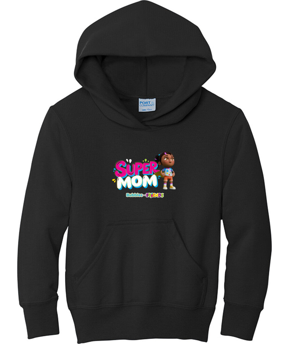 Bubbles & Friends Mothers Day SuperMom Children's Fleece Sweatshirt