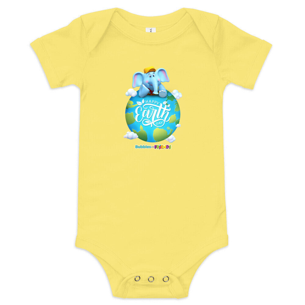 Bubbles & Friends Earth Day Planet Baby Short Sleeve Onesie