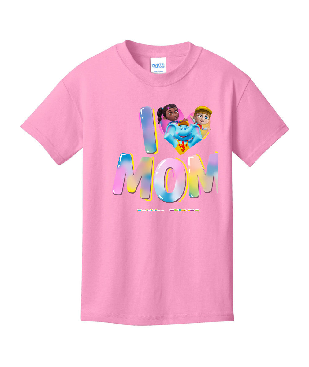 Bubbles & Friends Mothers Day I love Mom Children's T-Shirt