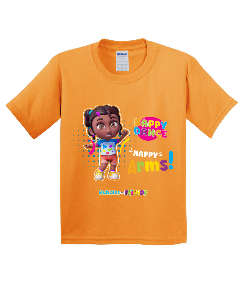 Bubbles and Friends β Happy Dance Collection Happy Arms Children T-Shirt