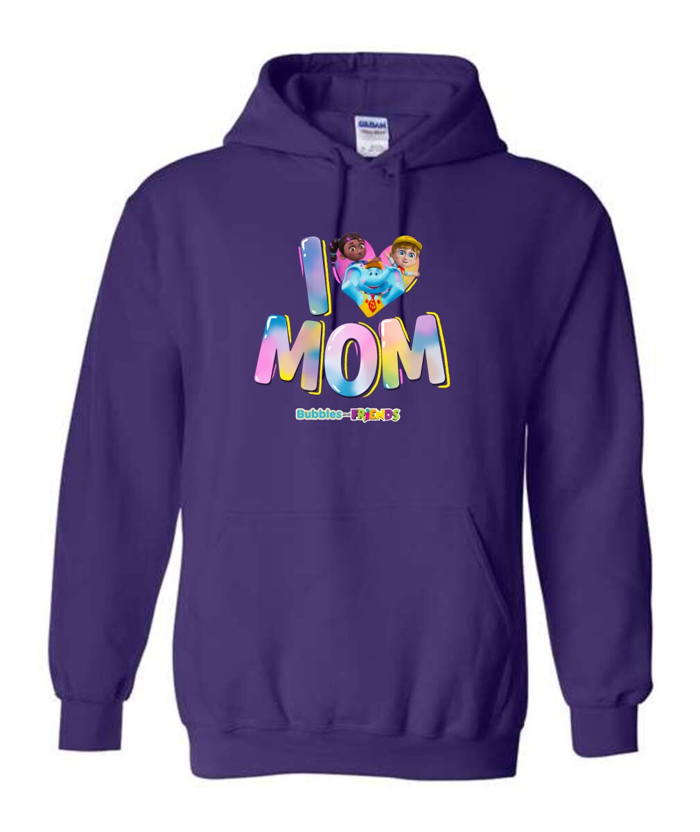 Bubbles & Friends Mothers Day I love Mom Unisex Sweatshirt