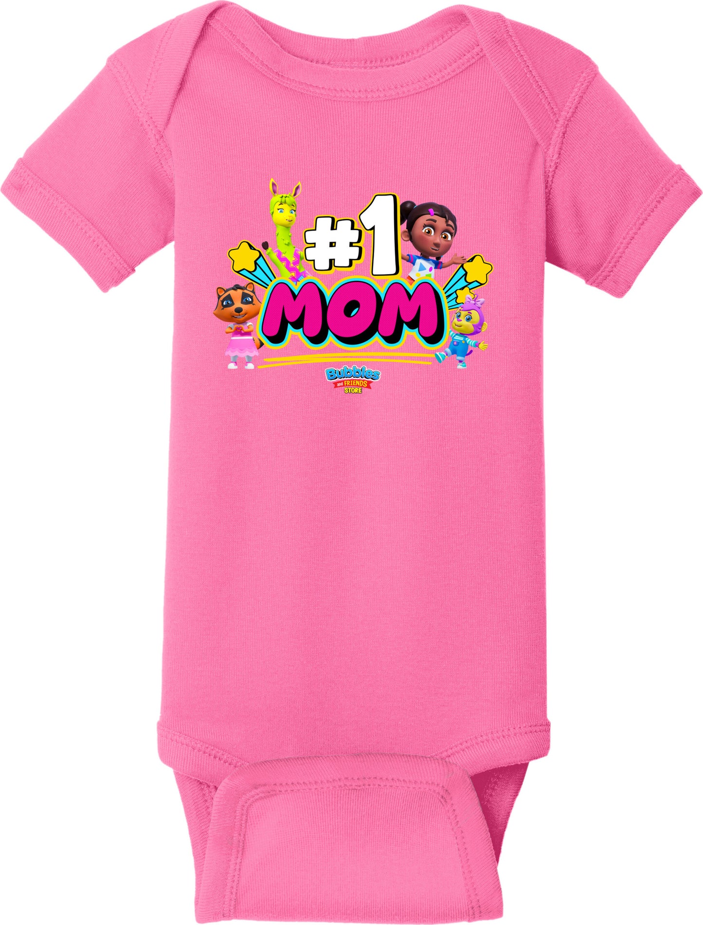 Bubbles & Friends I Love Mom Infant Bodysuit-Onesie