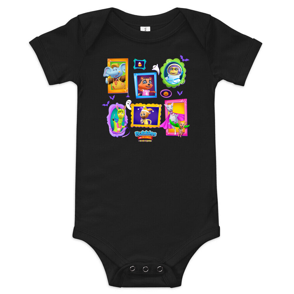 Bubbles & Friends Halloween Frames Baby Onesie
