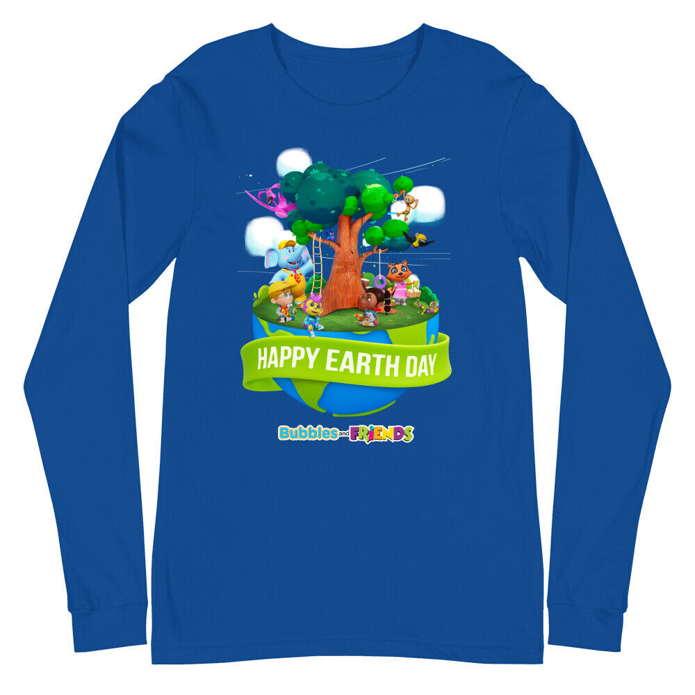 Bubbles & Friends Earth Day Friends Unisex Long Sleeve Tee
