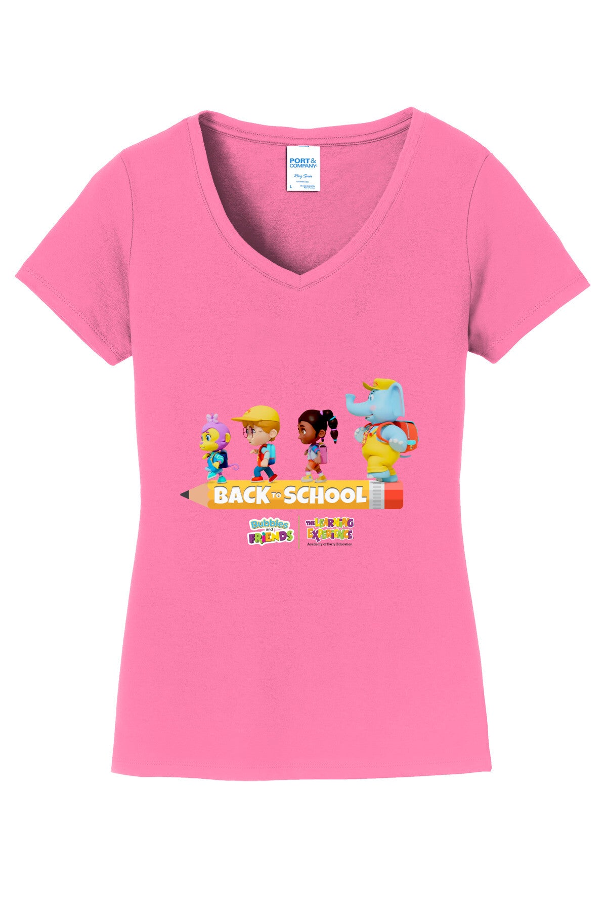 Bubbles & Friend BTS Pencil Walk V-Neck Tee