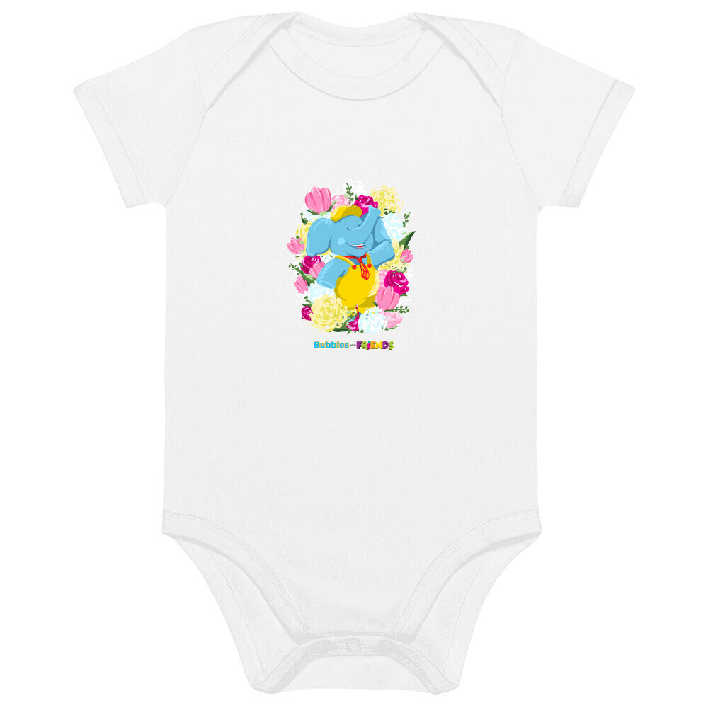 Bubbles & Friends Mothers Day Flowers Organic Cotton Baby Bodysuit