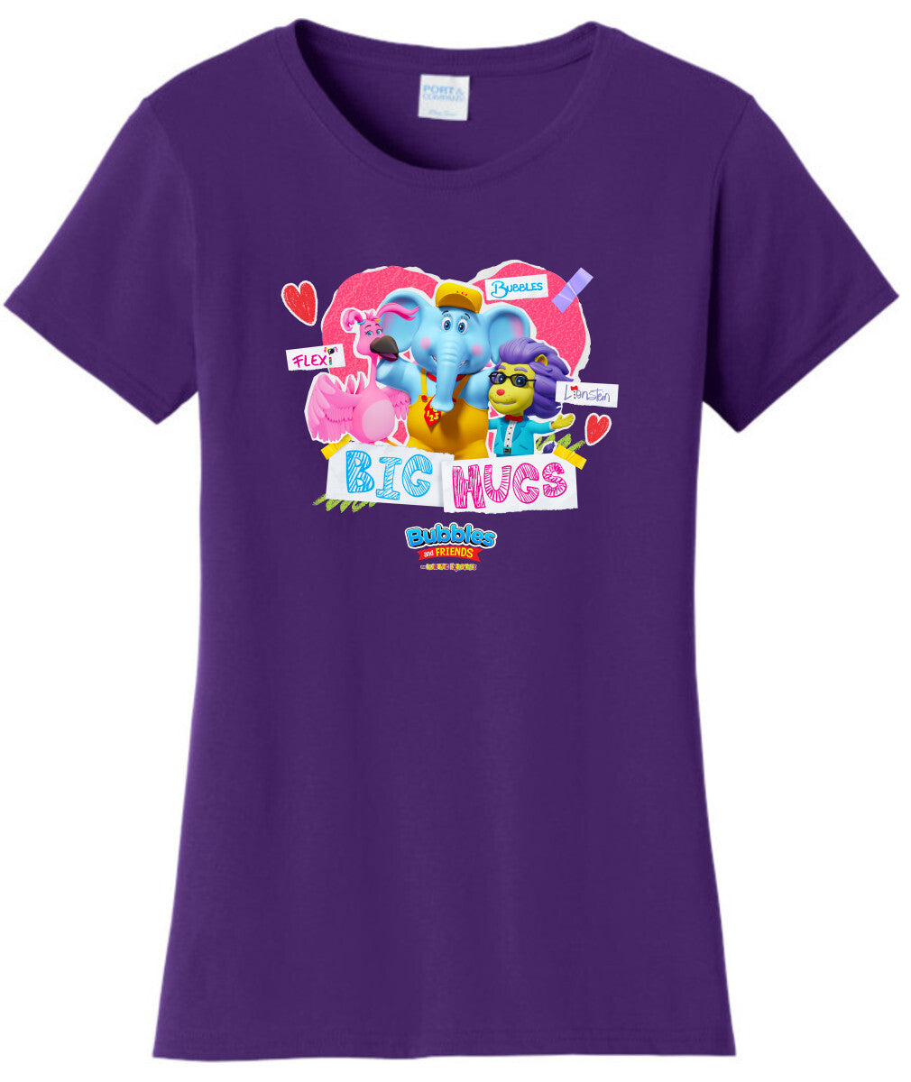 Bubbles & Friends Valentines Day Big Hug Women's T-Shirt