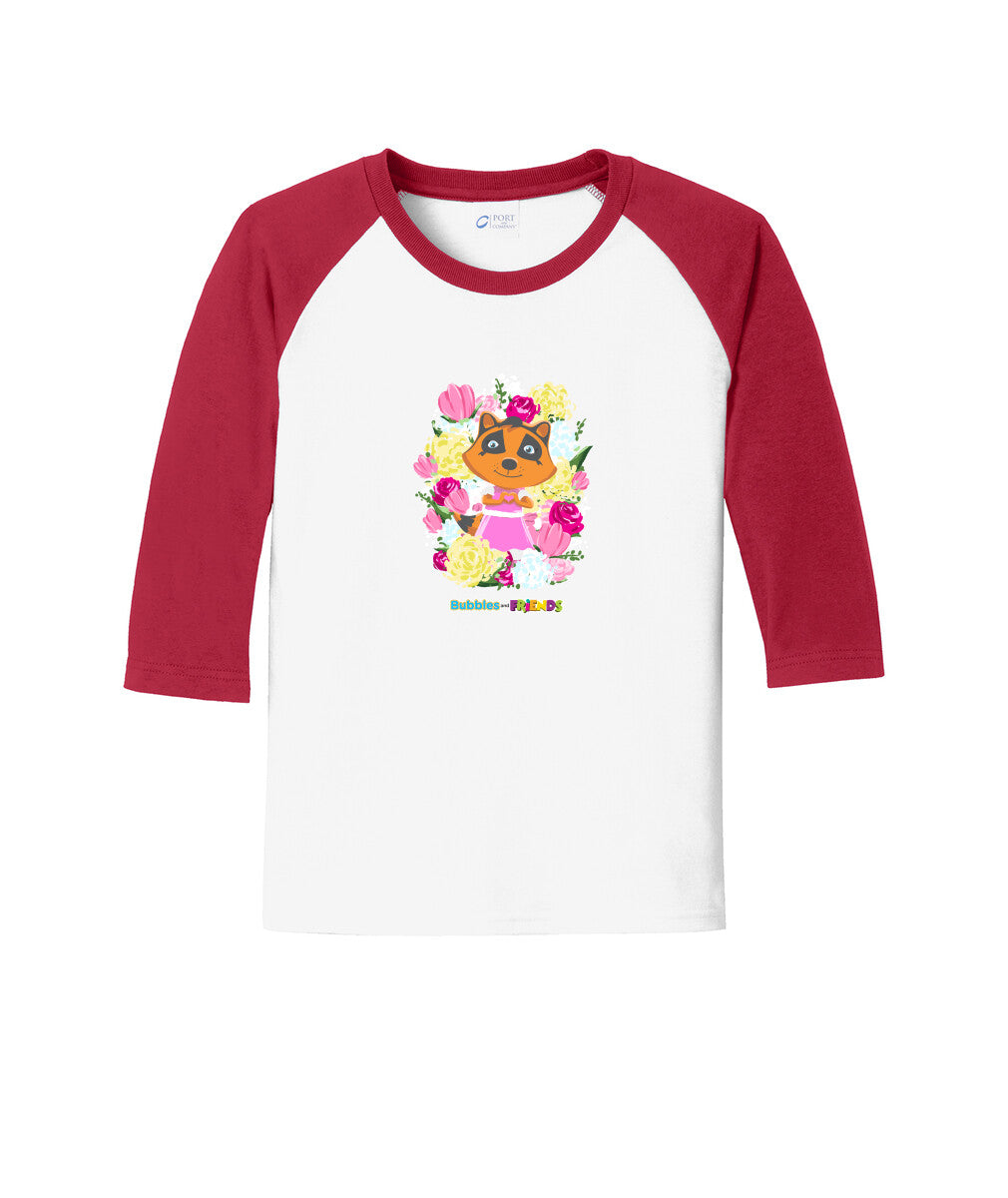 Bubbles & Friends Mothers Day Penny 3/4 Sleeve Raglan T-Shirt