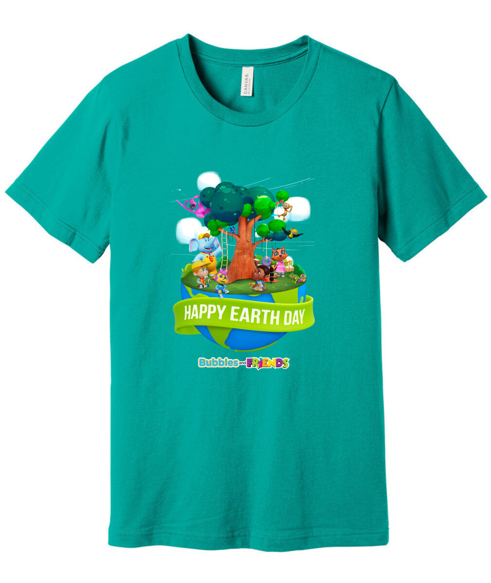 Bubbles & Friends Earth Day Planet Unisex Jersey Tee