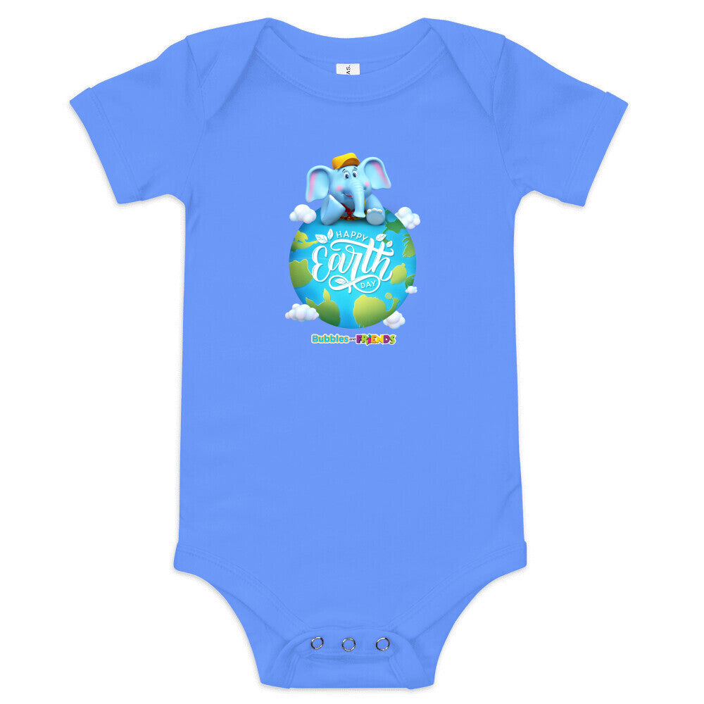 Bubbles & Friends Earth Day Planet Baby Short Sleeve Onesie