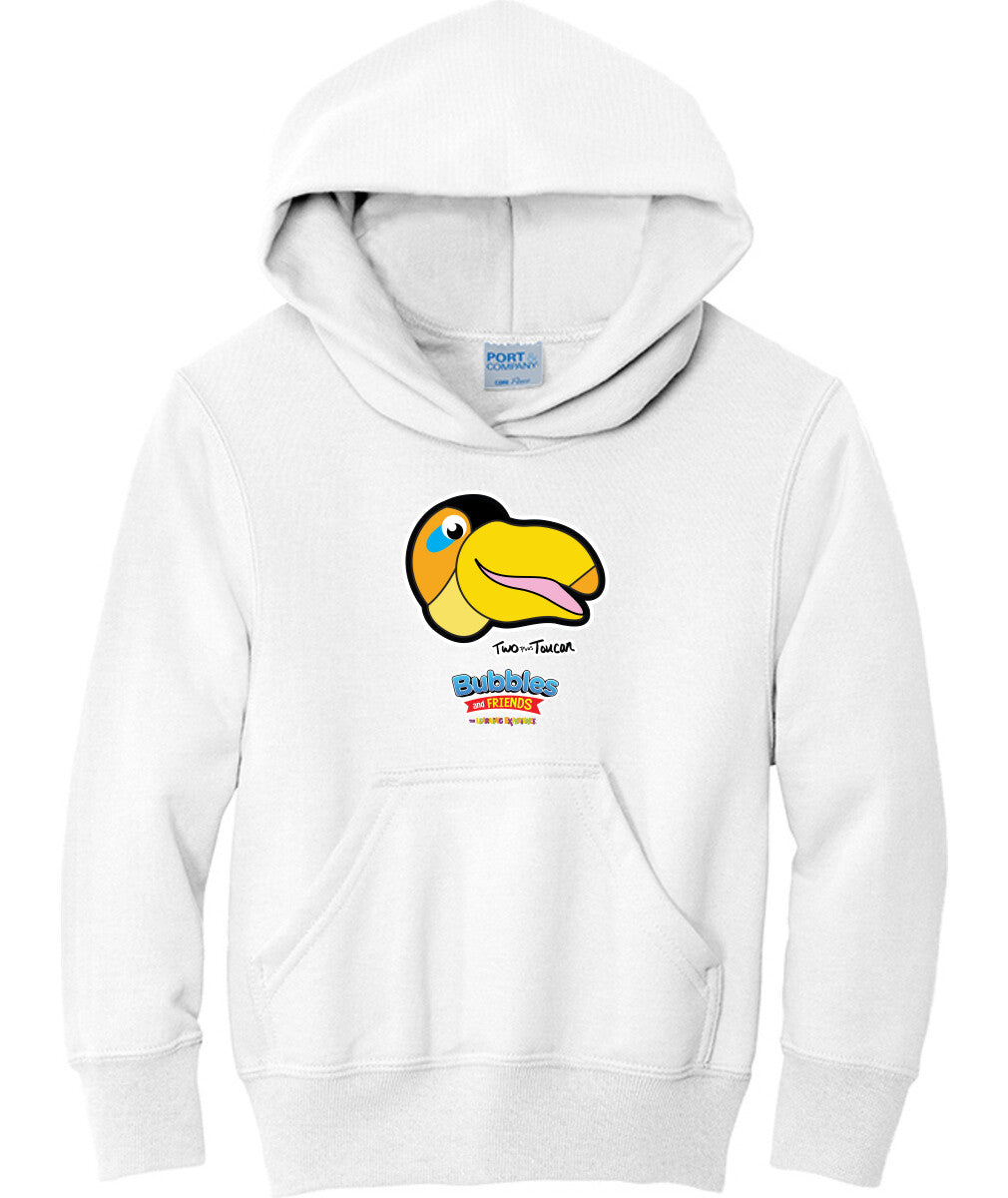 Bubbles & Friends- Friends from Happyville 'Two Plus' Children's Fleece Pullover Hooded Sweatshirt