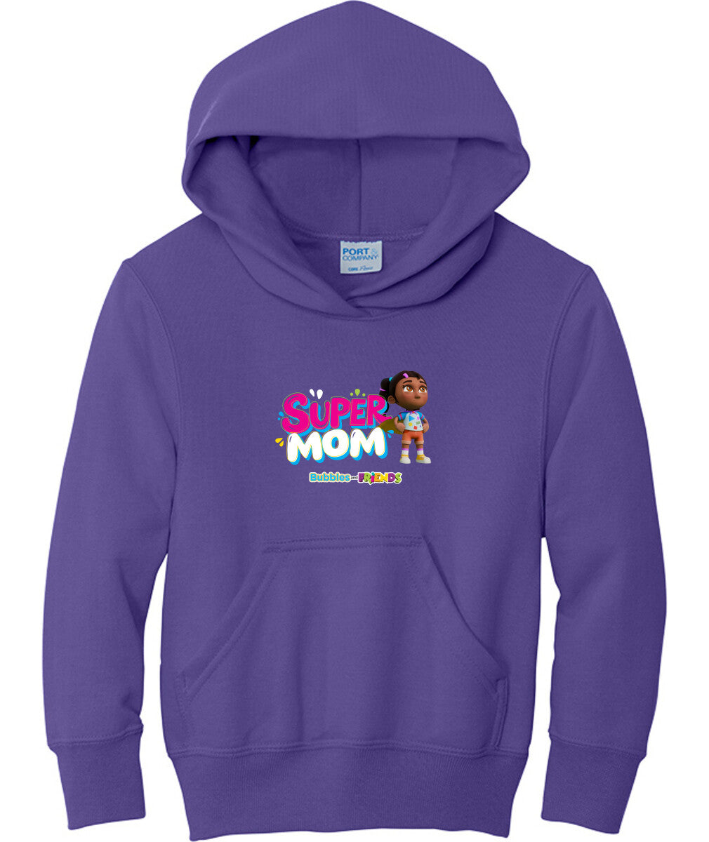 Bubbles & Friends Mothers Day SuperMom Children's Fleece Sweatshirt
