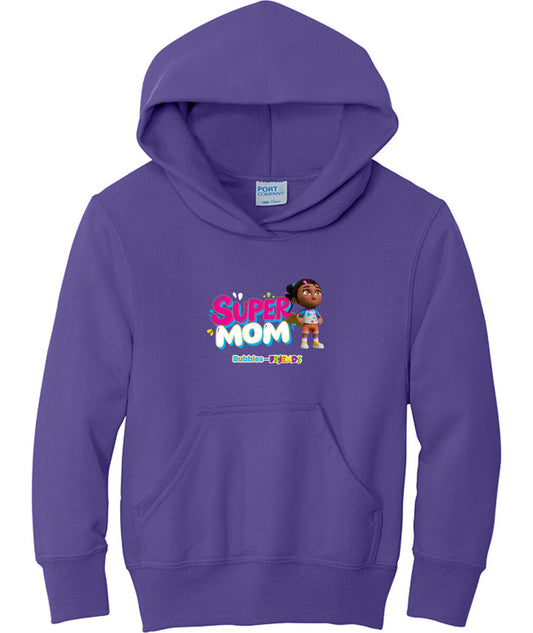 Bubbles & Friends Mothers Day SuperMom Children's Fleece Sweatshirt