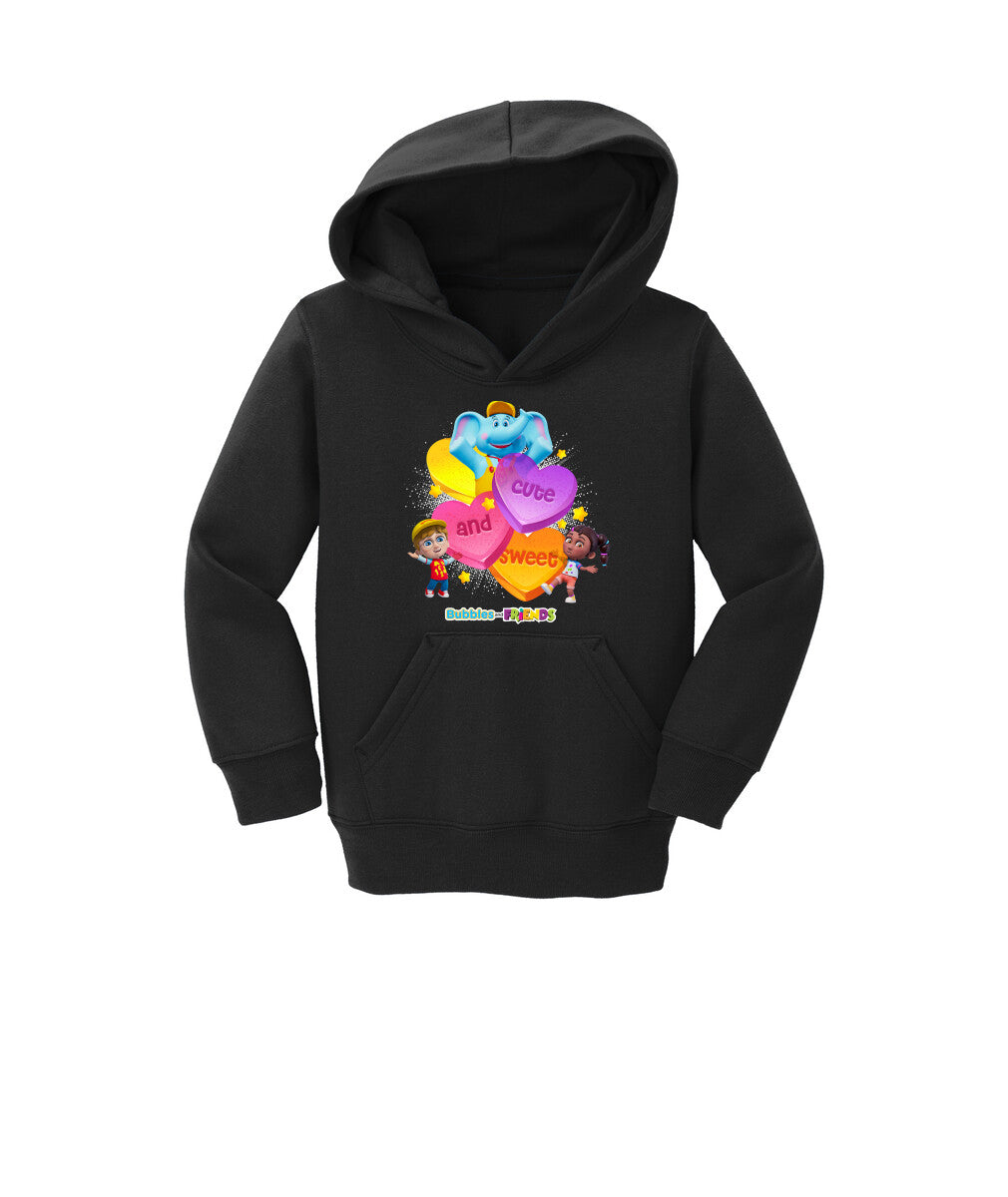 Bubbles & Friends Cute & Sweet Toddler Fleece Pullover Hooded Sweatshirt