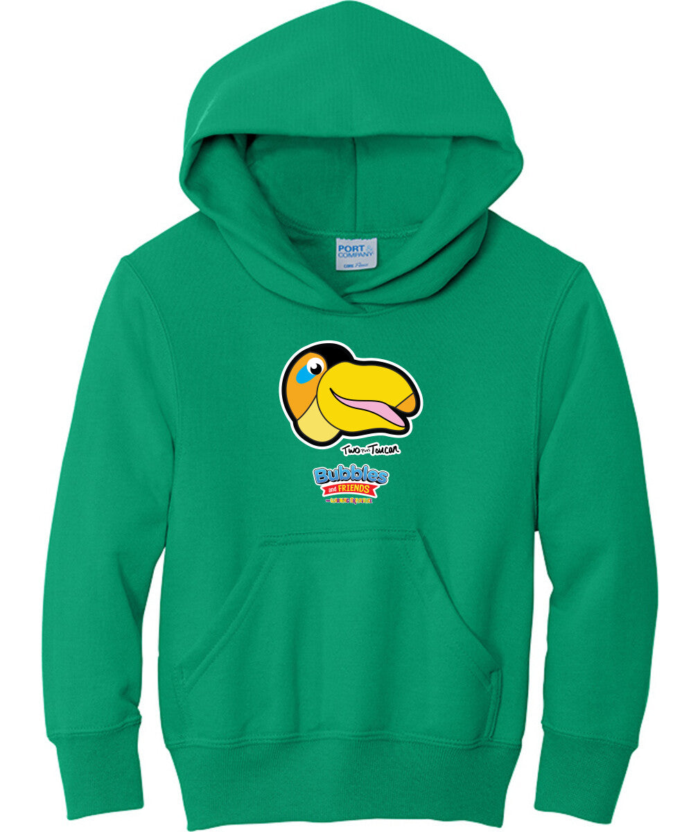 Bubbles & Friends- Friends from Happyville 'Two Plus' Children's Fleece Pullover Hooded Sweatshirt