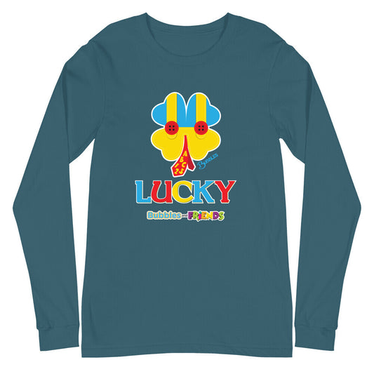 St. Patricks Lucky Clover Unisex Long Sleeve Tee