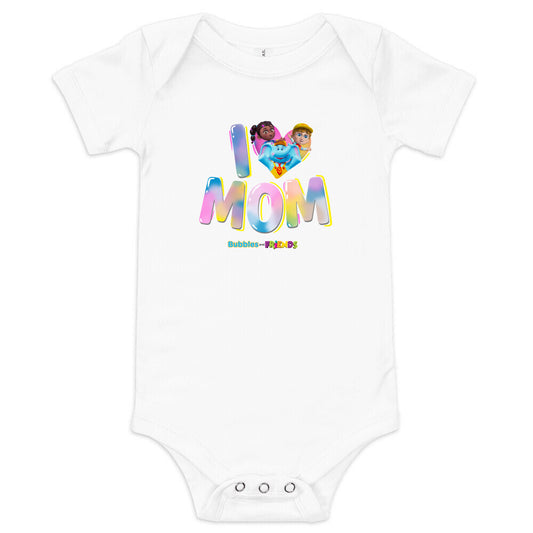 Bubbles & Friends Mothers Day I Love MOM Onesie