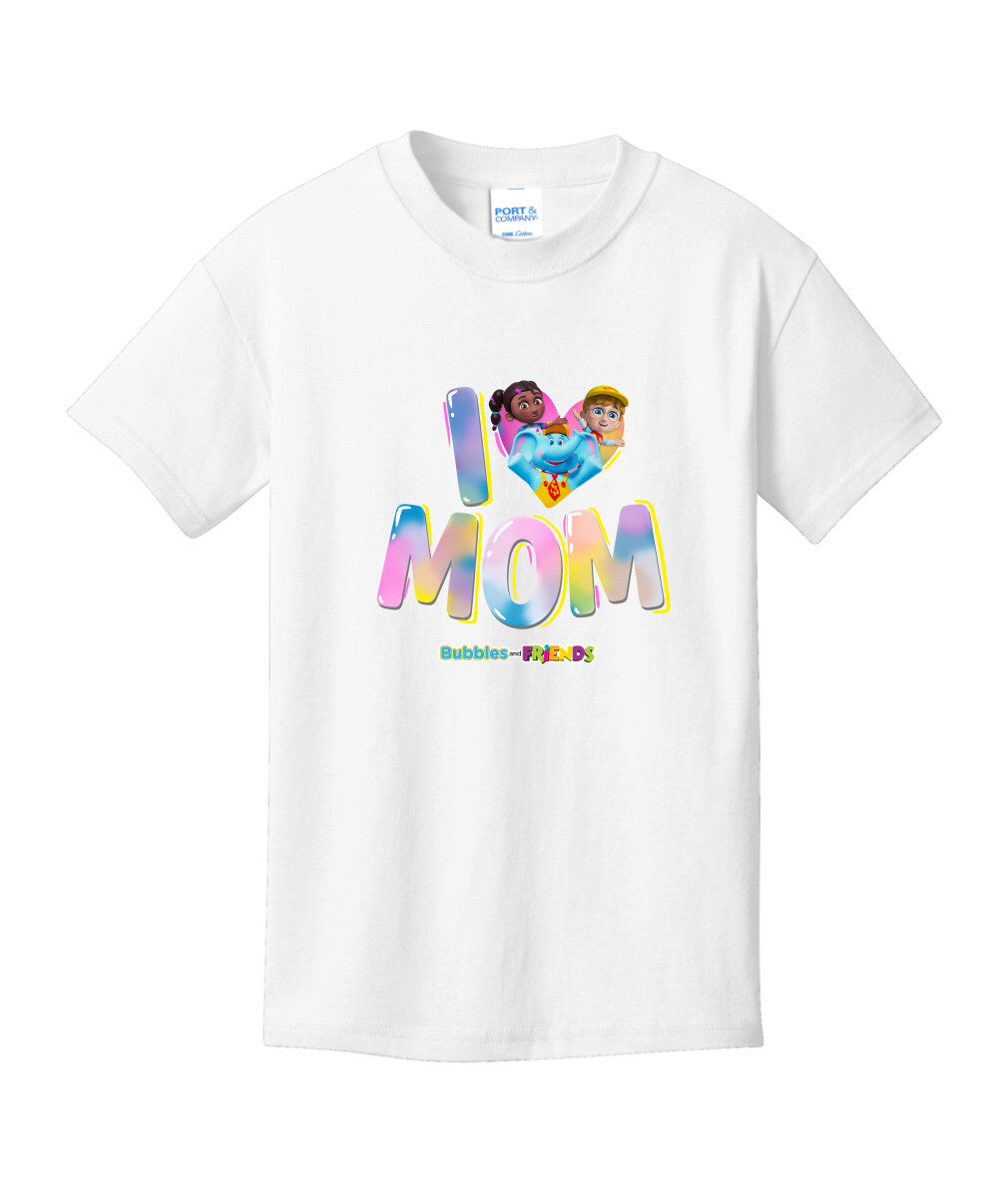 Bubbles & Friends Mothers Day I love Mom Children's T-Shirt