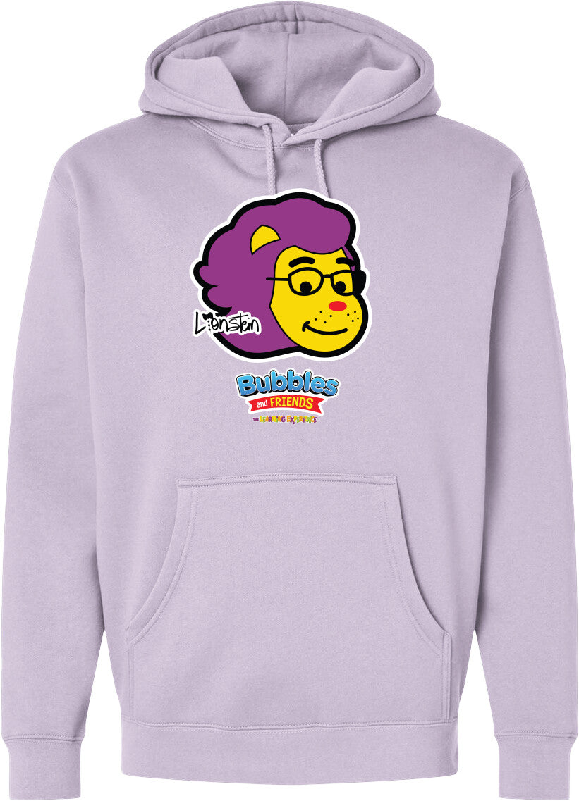 Bubbles & Friends- Friends from Happyville 'Lionstein' Midweight Hooded Sweatshirt- Unisex