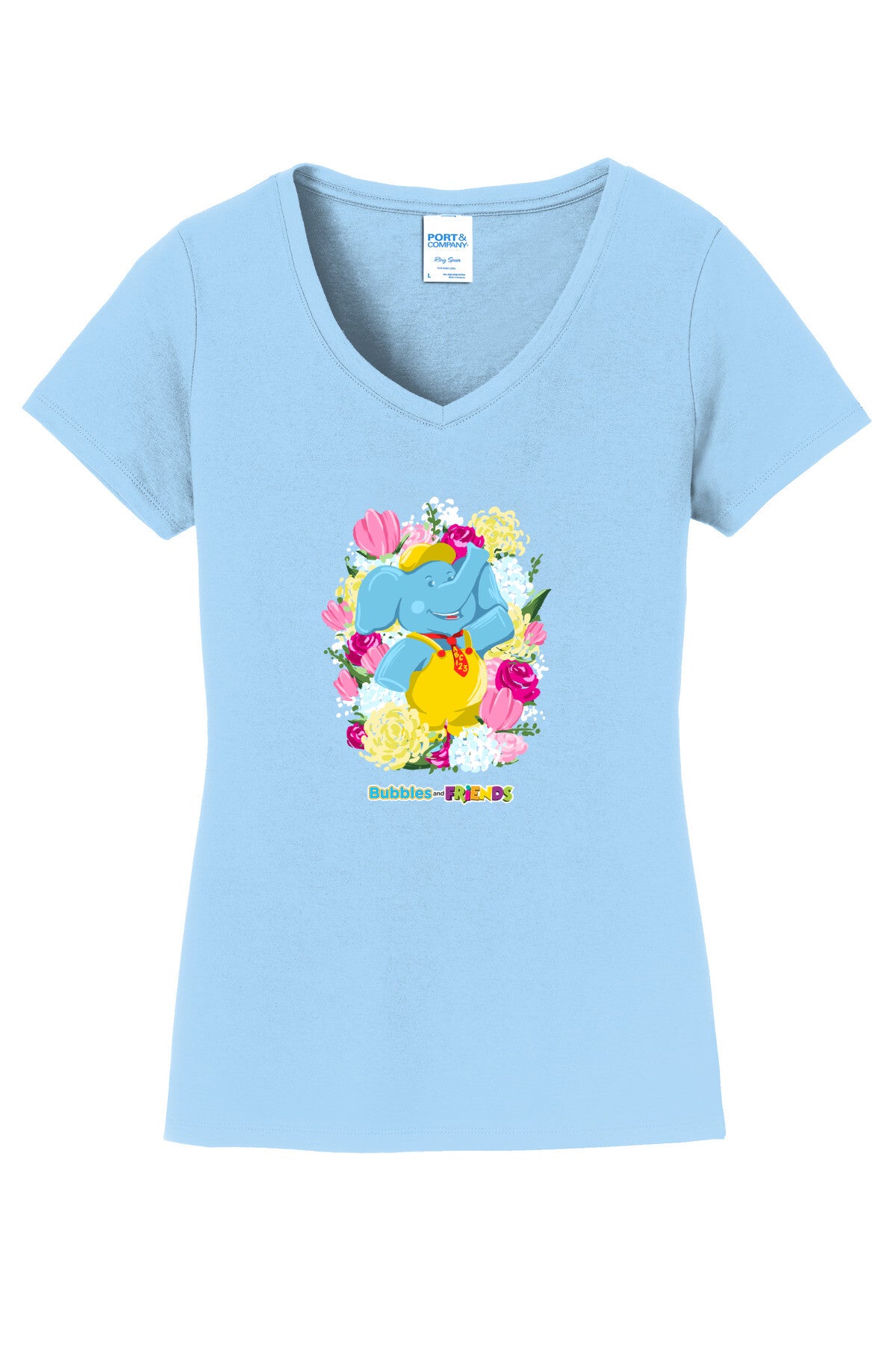 Bubbles & Friends Mothers Day Flowers Women's V-Neck T-Shirt