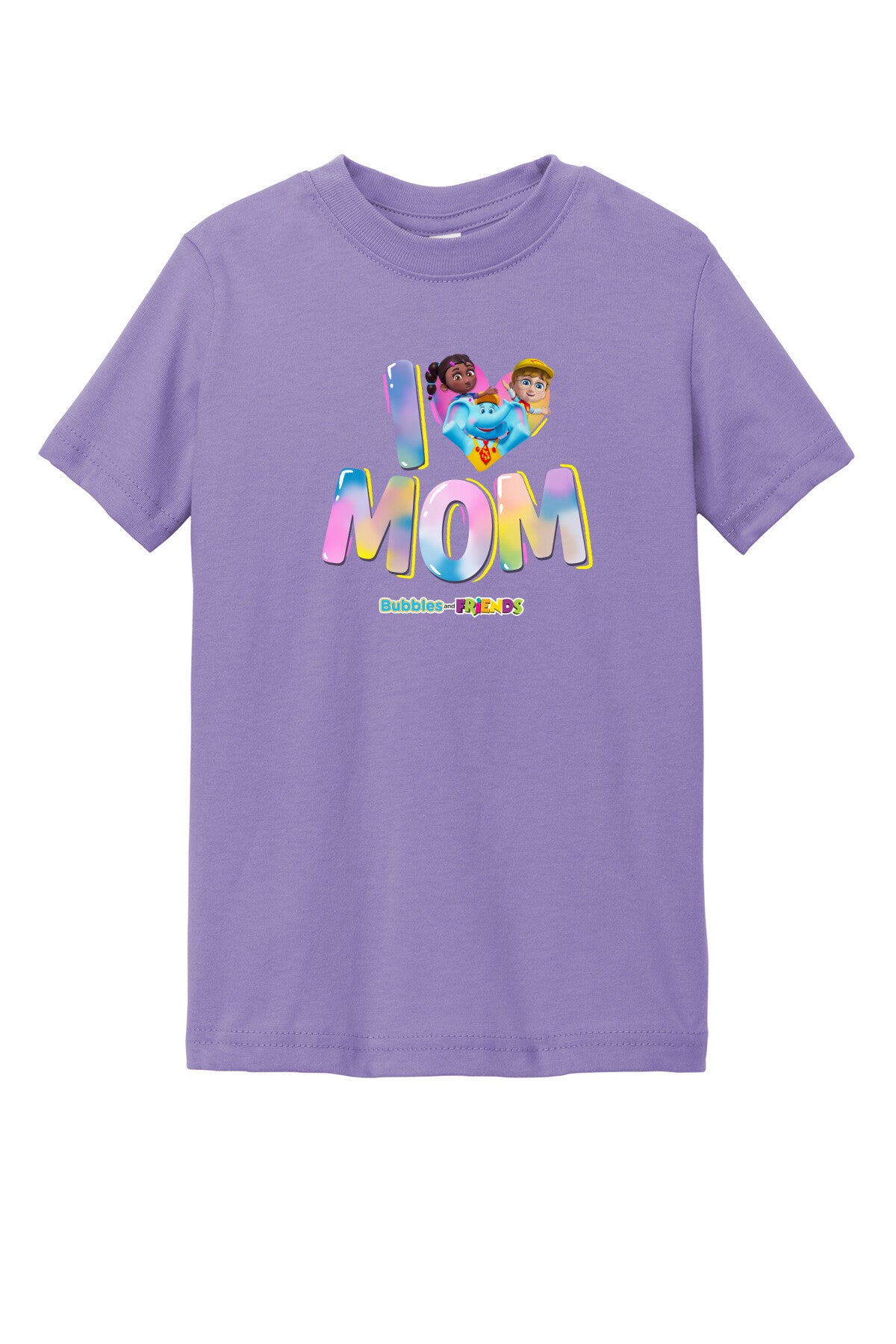 Bubbles & Friends Mothers Day I love MOM Toddler Tee