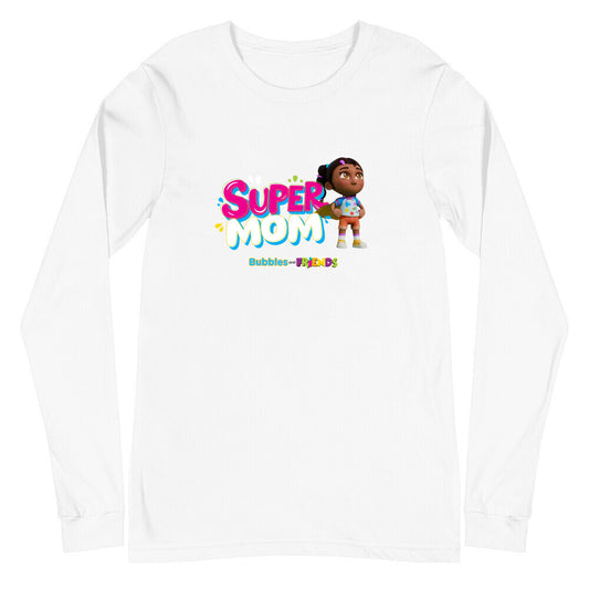 Bubbles & Friends Mothers Day SuperMom Unisex Long Sleeve T-Shirt