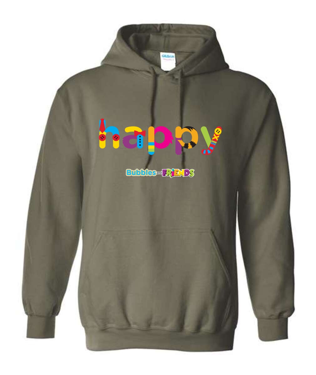 Bubbles & Friends HAPPY Unisex Pullover Hoodie