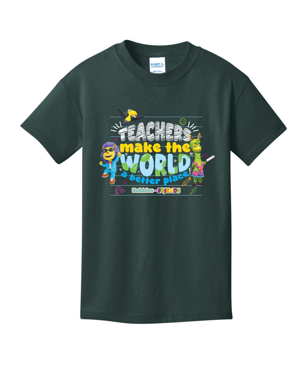 Bubbles & Friends Teacher Appreciation World Children's T-shirt
