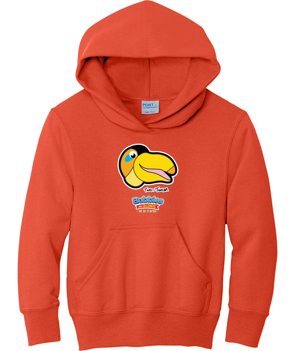 Bubbles & Friends- Friends from Happyville 'Two Plus' Children's Fleece Pullover Hooded Sweatshirt