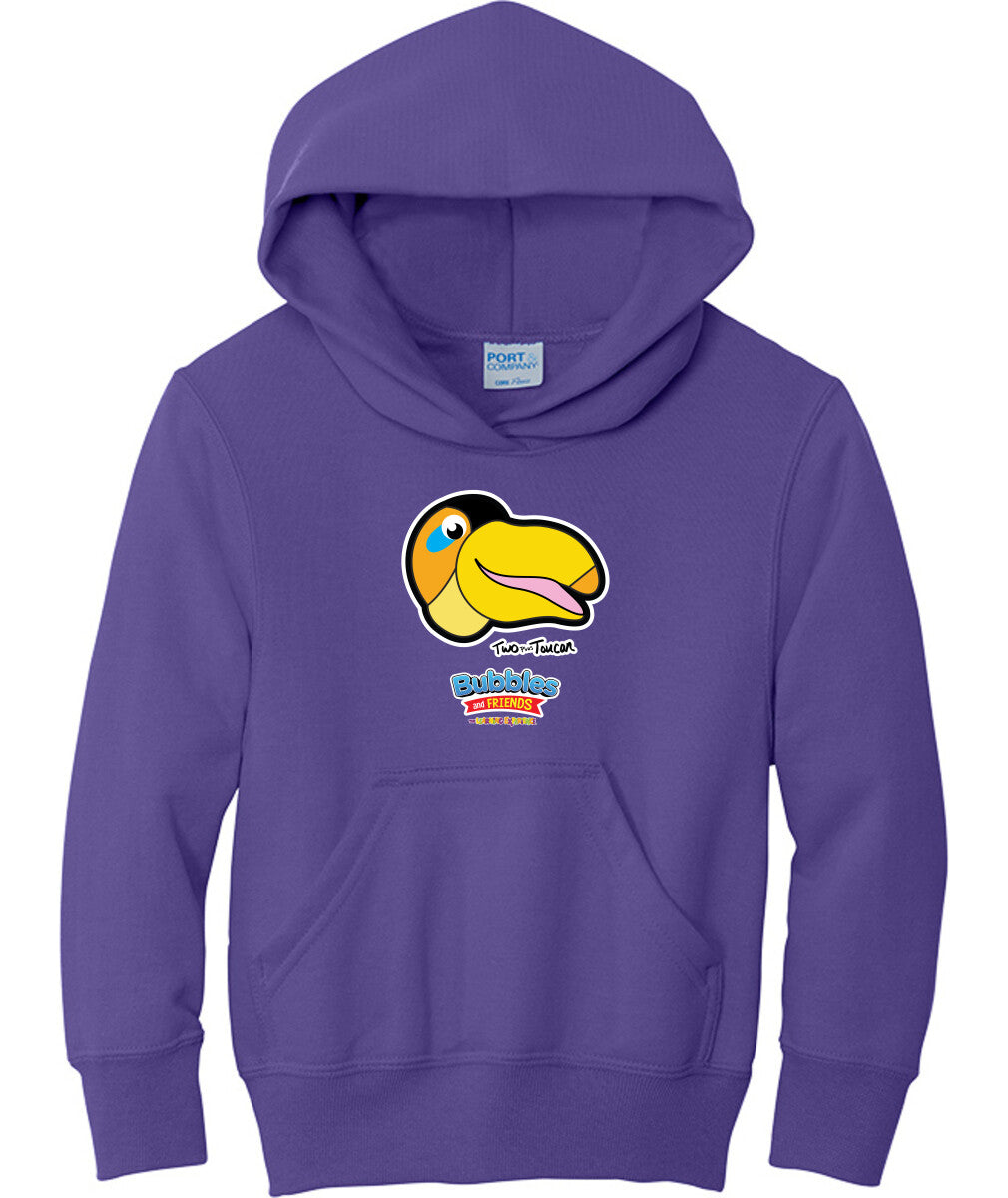 Bubbles & Friends- Friends from Happyville 'Two Plus' Children's Fleece Pullover Hooded Sweatshirt