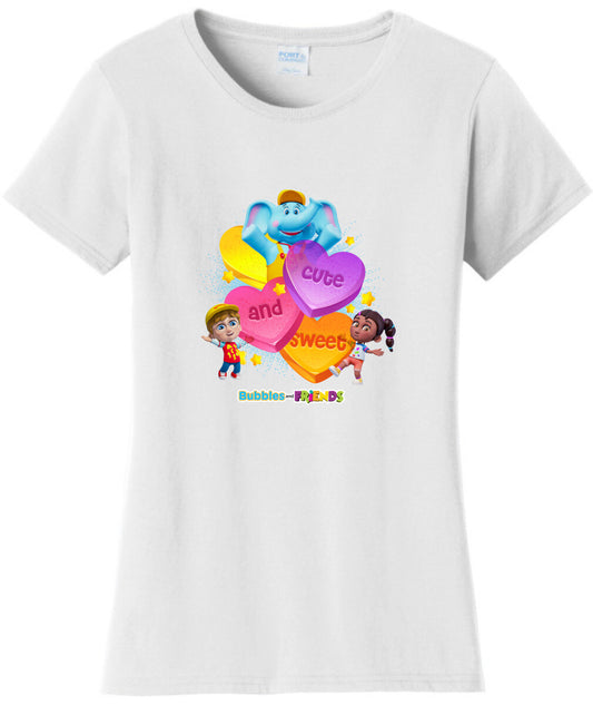 Bubbles & Friends Cute and Sweet Womens T-Shirt