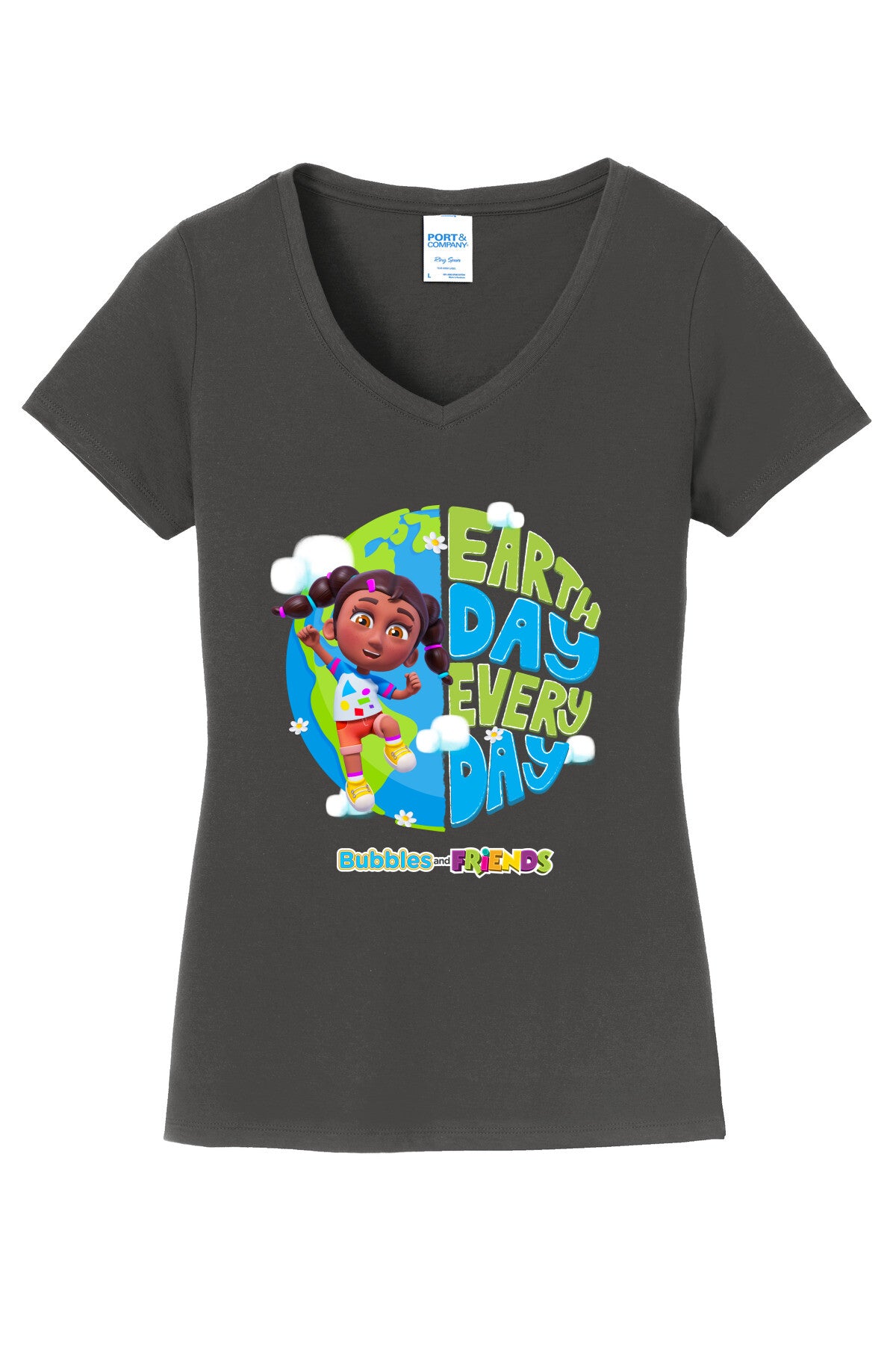 Bubbles & Friends Earth Day Izzy V-Neck Tee