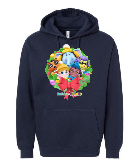 Bubbles & Friends Holiday Adult Hoodie- All Friends Holiday