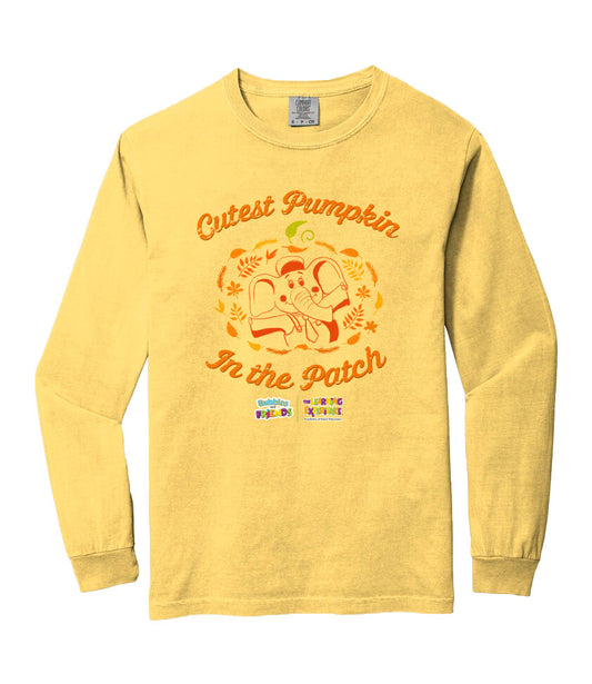 Bubbles & Friends Cutest Pumpkin Heavyweight Long Sleeve Unisex T-Shirt