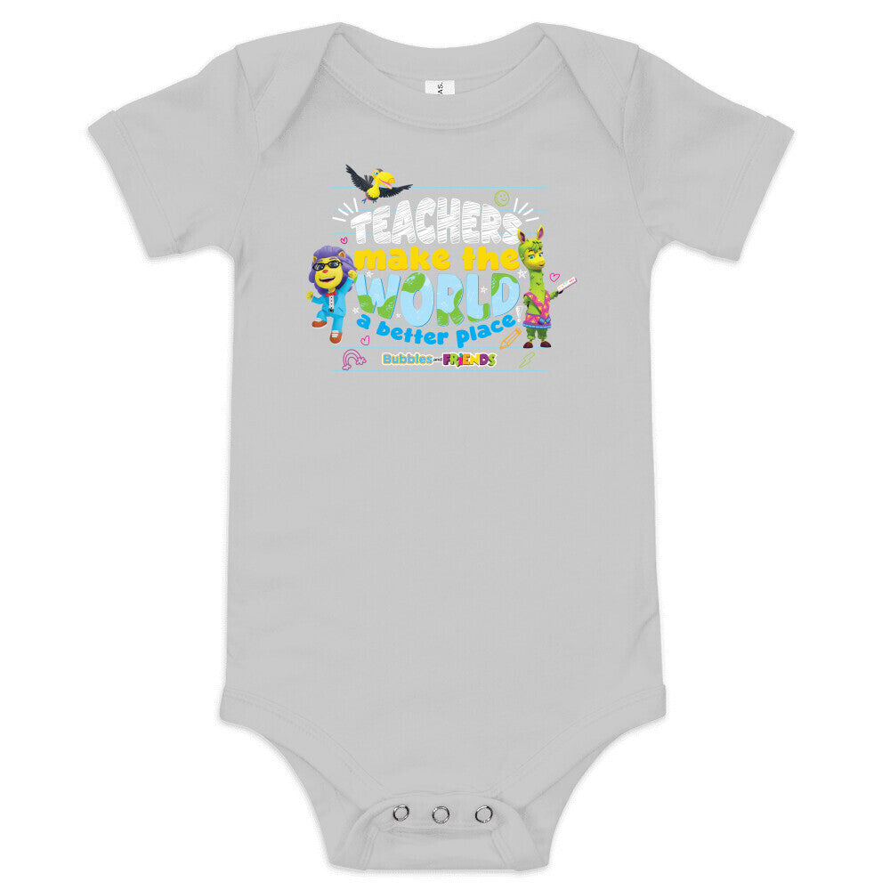 Bubbles & Friends Teacher Appreciation WORLD Onesie