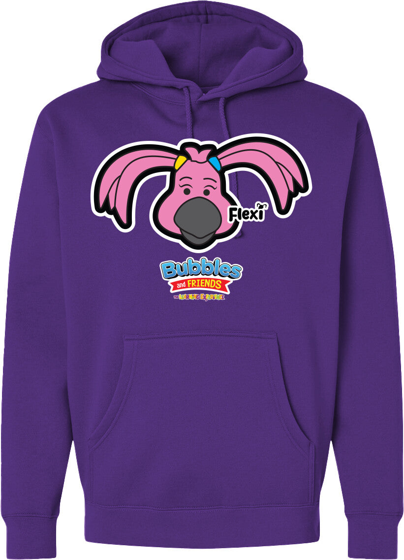 Bubbles & Friends- Friends from Happyville 'Flexi' Midweight Hooded Sweatshirt- Unisex