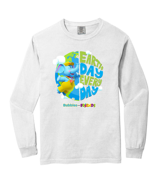 Bubbles & Friends Earth Day Everyday Unisex Long Sleeve Tee