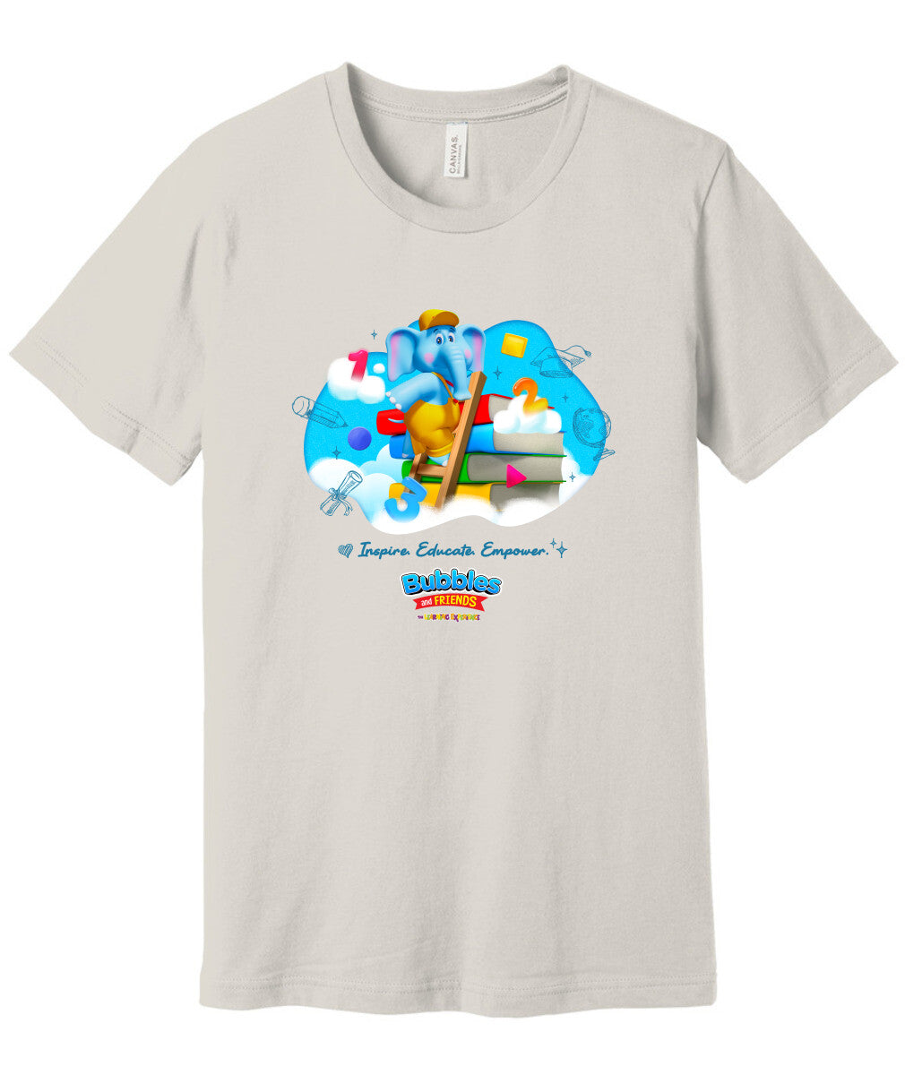 Bubbles & Friends Inspire Educate Empower Unisex Short Sleeve Tee