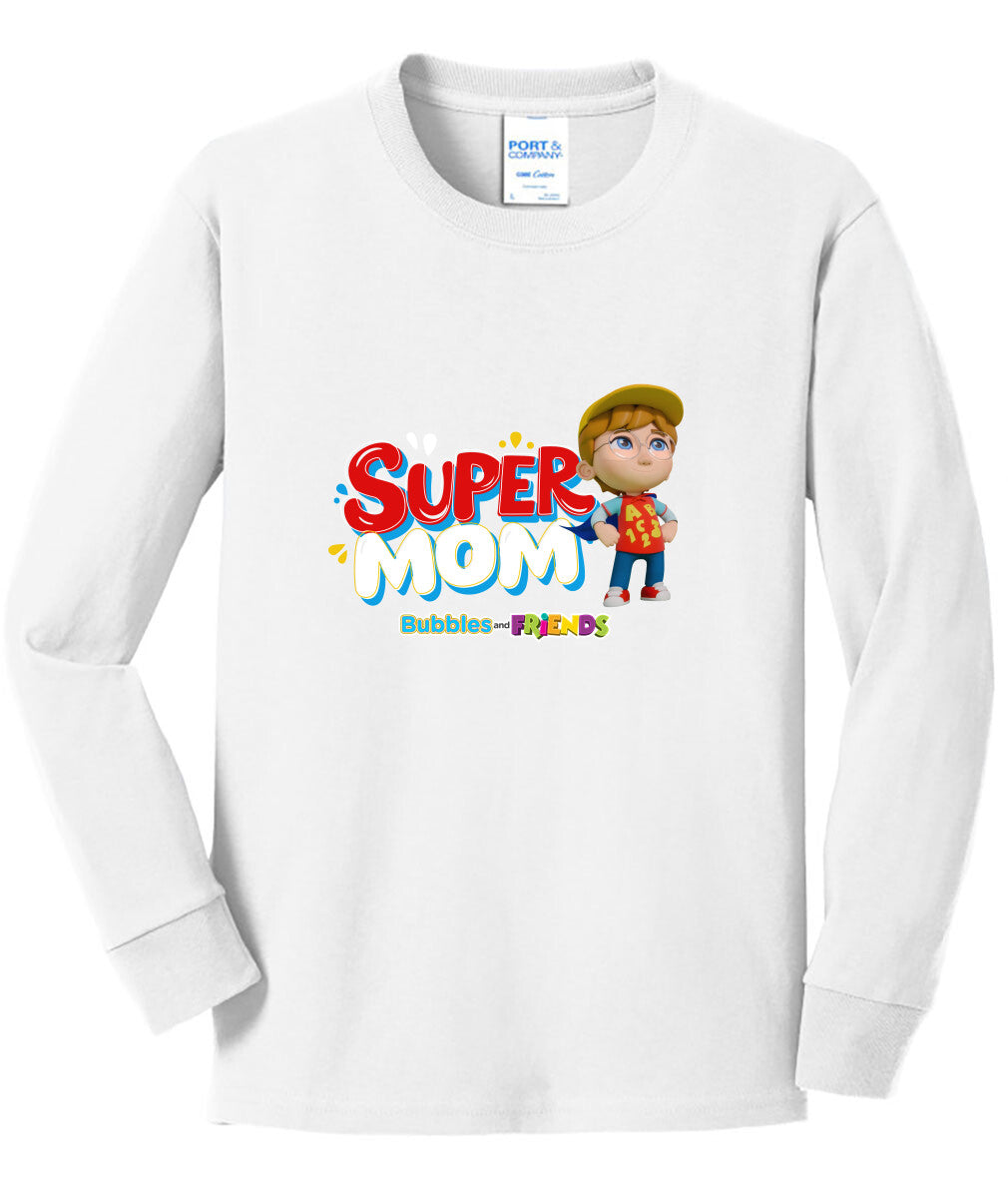Bubbles & Friends Mothers Day Braden Children's Youth Long Sleeve T-Shirt