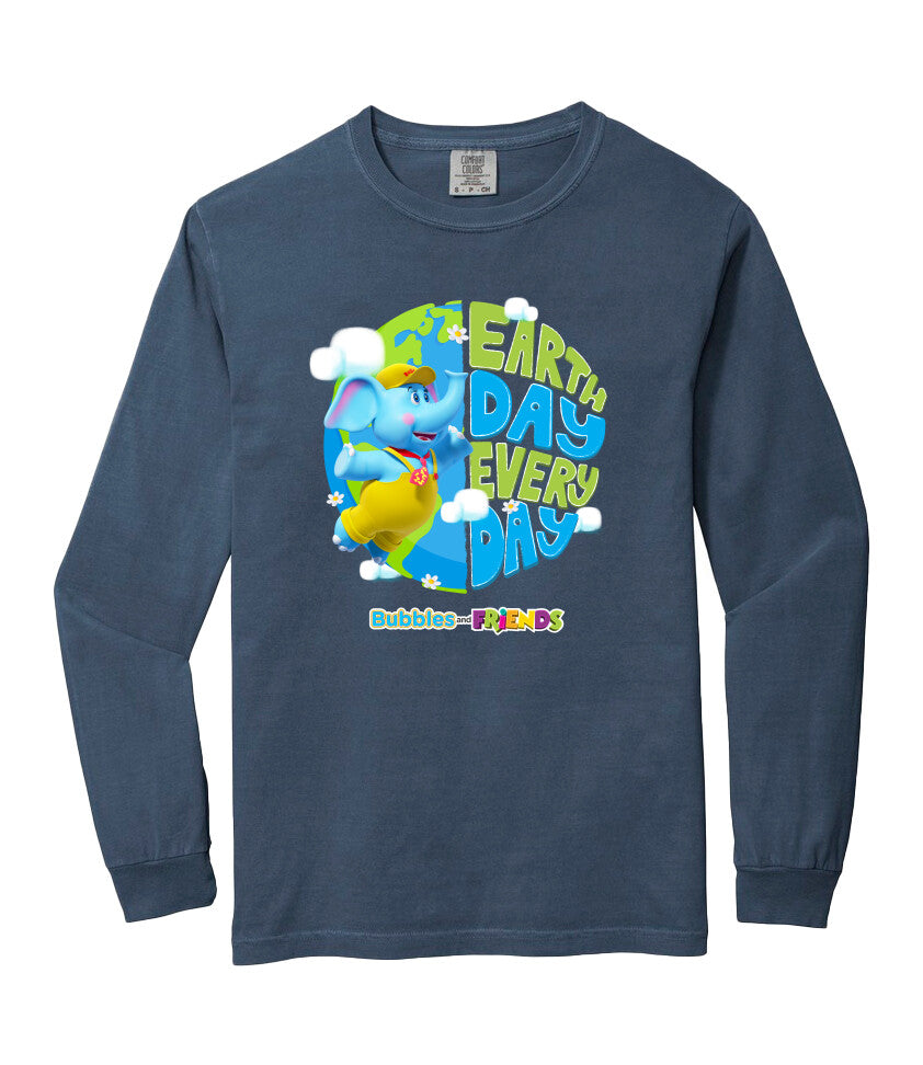 Bubbles & Friends Earth Day Everyday Unisex Long Sleeve Tee