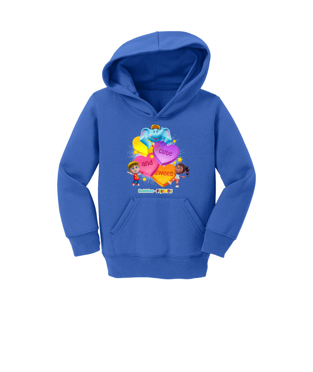 Bubbles & Friends Cute & Sweet Toddler Fleece Pullover Hooded Sweatshirt