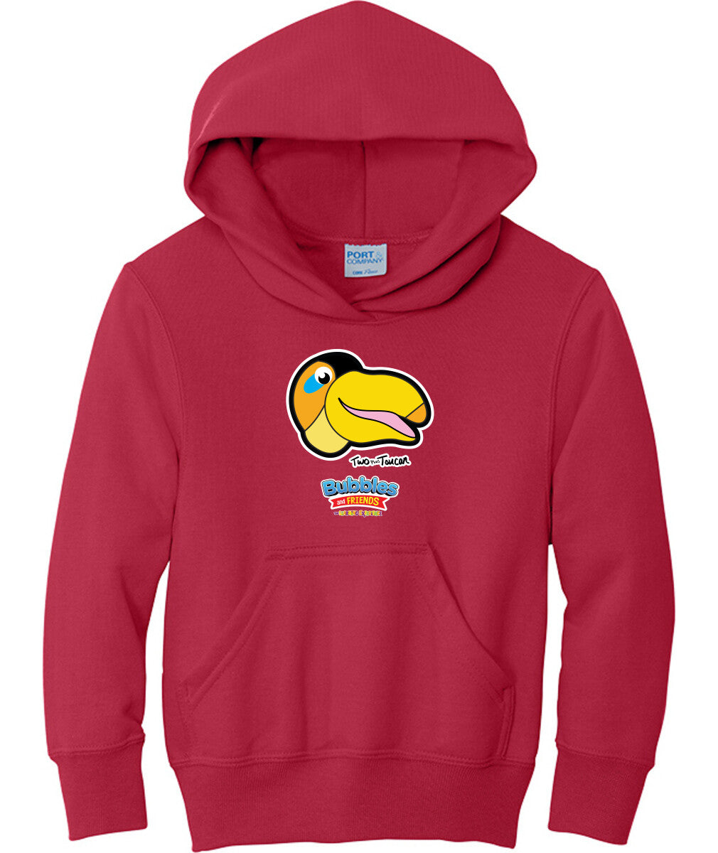 Bubbles & Friends- Friends from Happyville 'Two Plus' Children's Fleece Pullover Hooded Sweatshirt