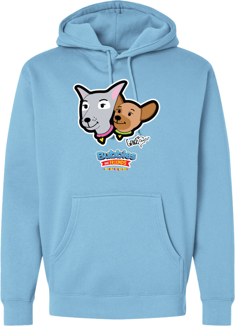 Bubbles & Friends- Friends from Happyville 'Grace & Charity' Midweight Hooded Sweatshirt- Unisex